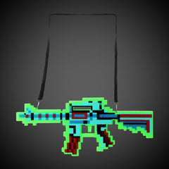 LED Green Pixel Machine Gun with Sound