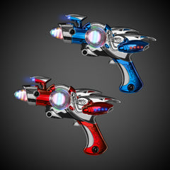 LED Blue or Red Space Flash Blaster Gun
