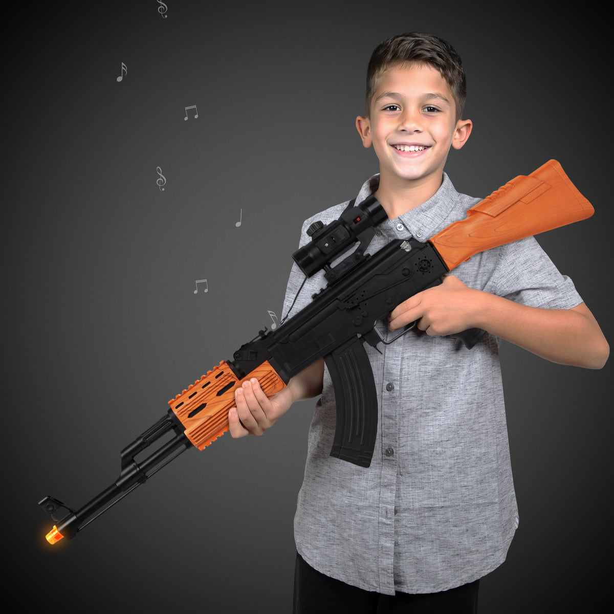LED AK7744B Toy Rifle