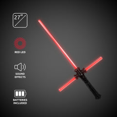 LED Red Detachable Tri-Saber Sword with Sound