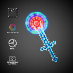Blue LED Pixel Windmill Sword