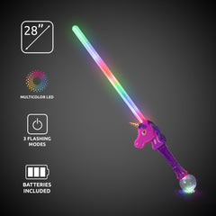 LED Purple Unicorn Sword