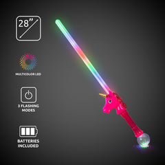 LED Pink Unicorn Sword