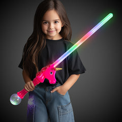 LED Pink Unicorn Sword